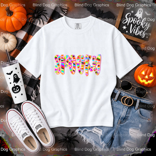 BOO! – Halloween Premade DTF Transfer (view 2 of 2) – by Blind Dog Graphics – Premade Transfers – Halloween, DTF Transfers