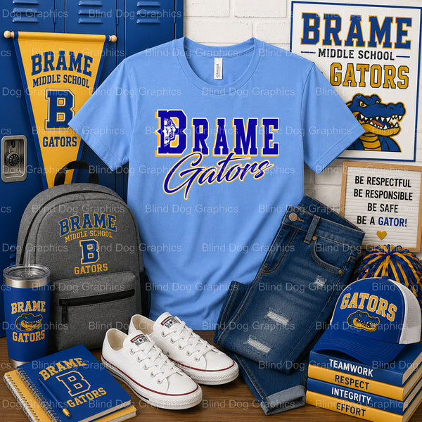 Brame Middle School BR_ME Gators Gator Head A and Claw Marks – Brame Middle School Premade DTF Transfer (view 1 of 2) – by...