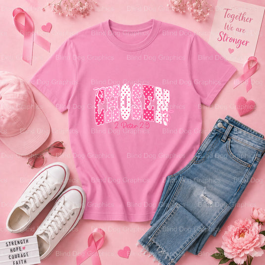 Brave Fearless Relentless Strong Pink Leopard Print - Breast Cancer Awareness Premade DTF Transfer (view 2 of 3) – by Blin...