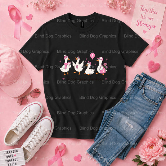 Breast Cancer Check Your Honkers - Breast Cancer Awareness Premade DTF Transfer (view 1 of 3) – by Blind Dog Graphics – Pr...