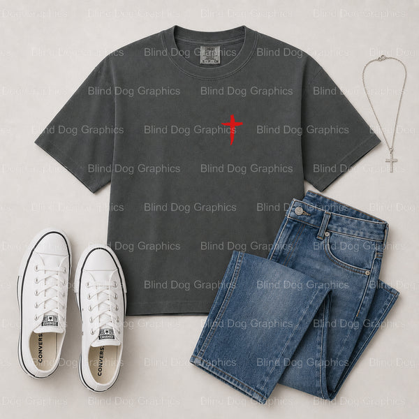 BROKEN BUT CHOSEN – Christian Premade DTF Transfer (view 2 of 2) – by Blind Dog Graphics – Premade Transfers – Christian,...