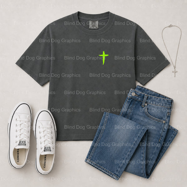 BROKEN BUT CHOSEN – Christian Premade DTF Transfer (view 2 of 2) – by Blind Dog Graphics – Premade Transfers – Christian,...