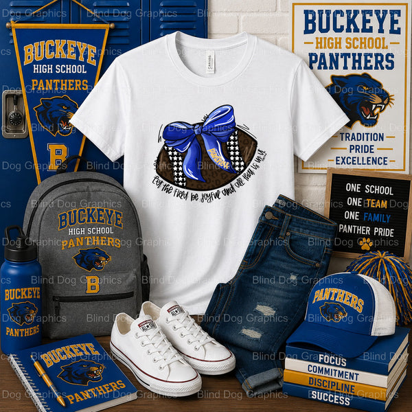 BUCKEYE FOOTBALL PANTHERS Panther Head – Buckeye High School Premade DTF Transfer (view 1 of 2) – by Blind Dog Graphis – P...