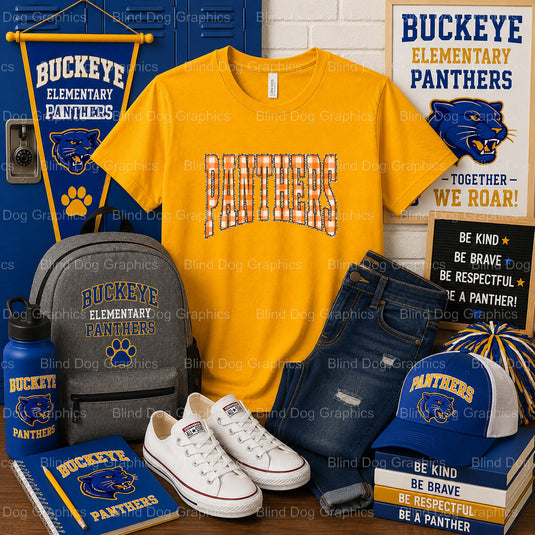 BUCKEYE HIGH SCHOOL PANTHERS Mascot – Buckeye High School Premade DTF Transfer (view 1 of 2) – by Blind Dog Graphis – Prem...