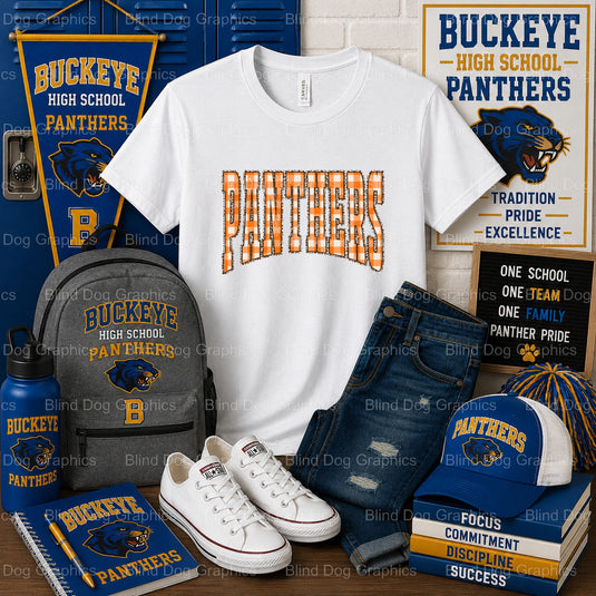 BUCKEYE HIGH SCHOOL PANTHERS Mascot – Buckeye High School Premade DTF Transfer (view 2 of 2) – by Blind Dog Graphis – Prem...