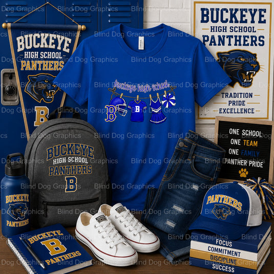 Buckeye Mom – Buckeye High School Premade DTF Transfer (view 1 of 2) – by Blind Dog Graphis – Premade Transfers – Buckeye...