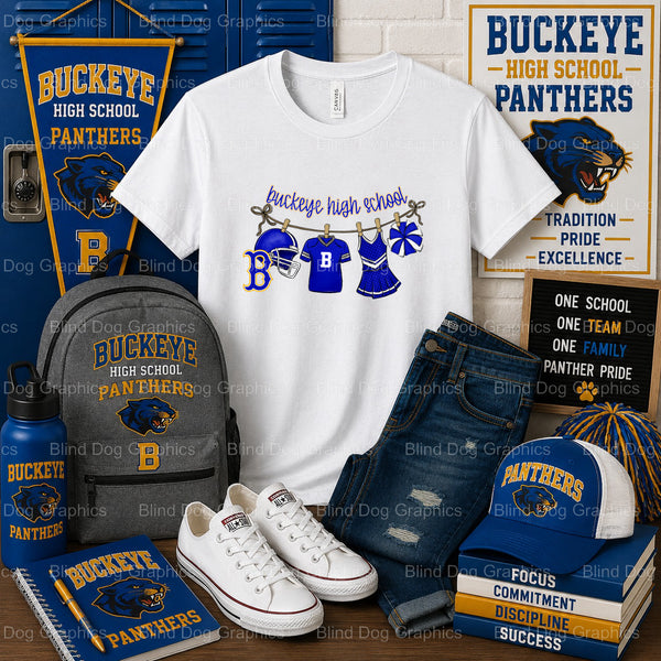 Buckeye Mom – Buckeye High School Premade DTF Transfer (view 2 of 2) – by Blind Dog Graphis – Premade Transfers – Buckeye...