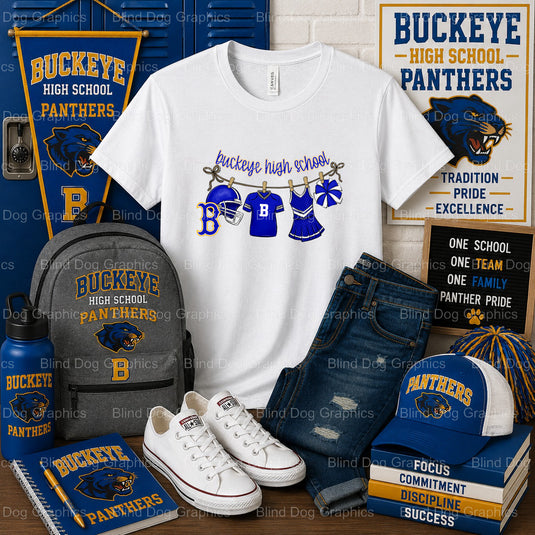 Buckeye Mom – Buckeye High School Premade DTF Transfer (view 2 of 2) – by Blind Dog Graphis – Premade Transfers – Buckeye...