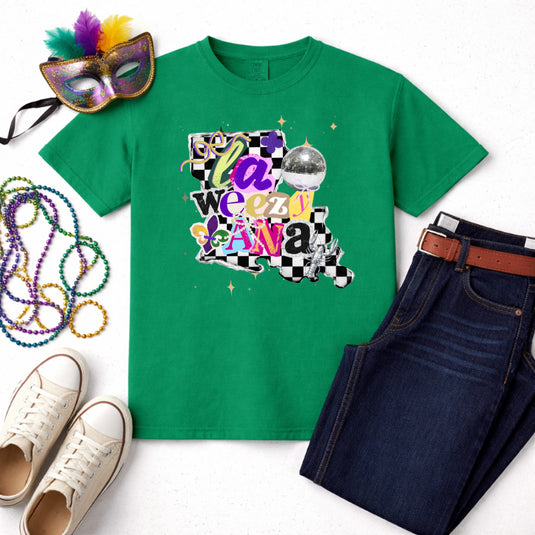 Laissez Les Bons Temps Rouler – Mardi Gras Mask Fleur-de-lis Premade DTF Transfer