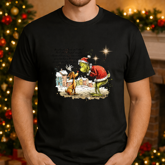 MERRY GRINCHMAS – Grinch & Max Retro Christmas Premade DTF Transfer