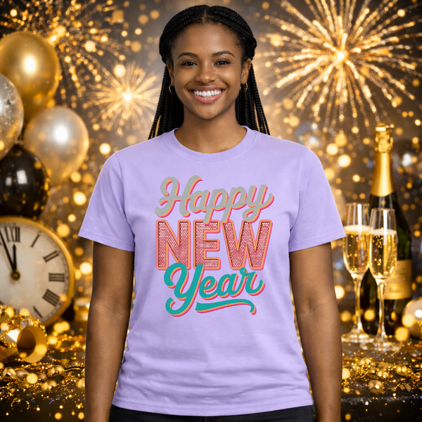 HAPPY NEW YEAR 2026 – New Years Premade DTF Transfer