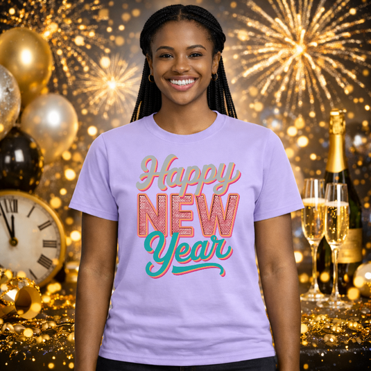HAPPY NEW YEAR 2026 – New Years Premade DTF Transfer