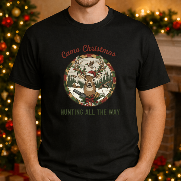 Christmas Hunting All The Way – Christmas Premade DTF Transfer