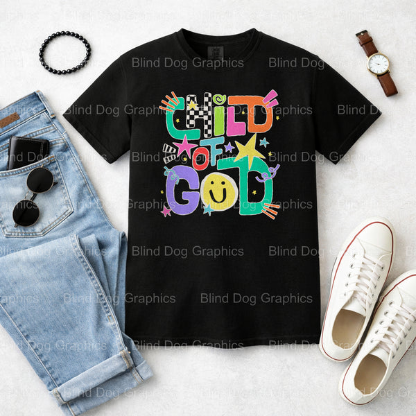 Child of God – Christian Premade DTF Transfer (view 1 of 2) – by Blind Dog Graphics – Premade Transfers – Christian, Faith