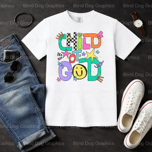 Child of God – Christian Premade DTF Transfer (view 1 of 2) – by Blind Dog Graphics – Premade Transfers – Christian, Faith