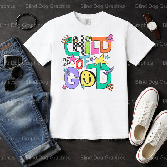 Child of God – Christian Premade DTF Transfer (view 1 of 2) – by Blind Dog Graphics – Premade Transfers – Christian, Faith