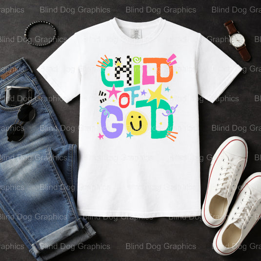Child of God – Christian Premade DTF Transfer (view 2 of 2) – by Blind Dog Graphics – Premade Transfers – Christian, Faith