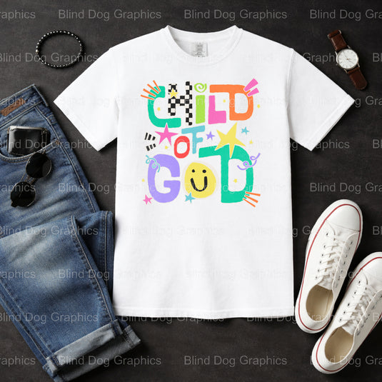 Child of God – Christian Premade DTF Transfer (view 2 of 2) – by Blind Dog Graphics – Premade Transfers – Christian, Faith