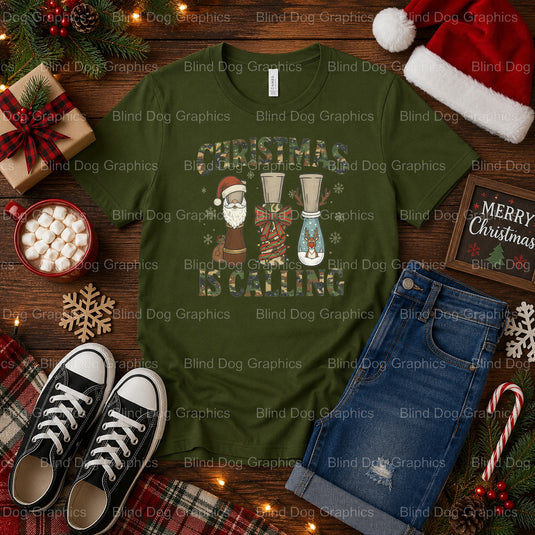 CHRISTMAS IS CALLING – Christmas Premade DTF Transfer (view 2 of 2) – by Blind Dog Graphics – Premade Transfers – Christma...