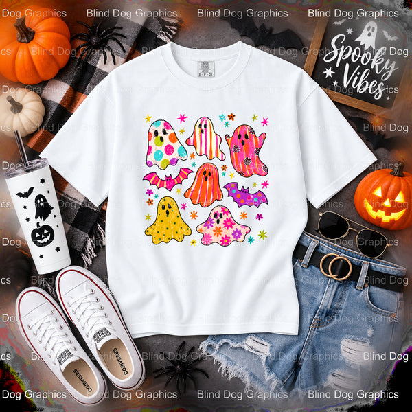 Cowboy Ghost – Halloween Premade DTF Transfer (view 1 of 2) – by Blind Dog Graphics – Premade Transfers – Halloween, DTF T...
