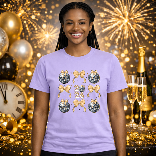 Happy New Year 2024 Gold Sparkle – New Years Premade DTF Transfer