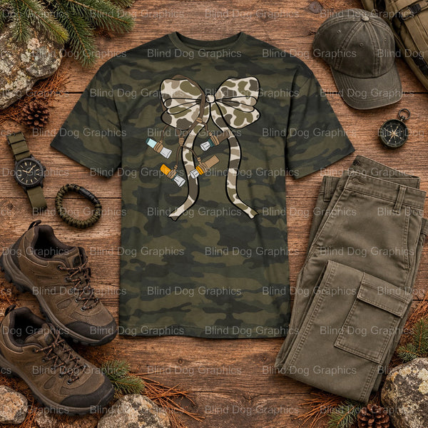 DEER CAMP - Hunting Deer Buck Premade DTF Transfer (view 1 of 2) – by Blind Dog Graphics – Premade Transfers – Hunting, Ou...