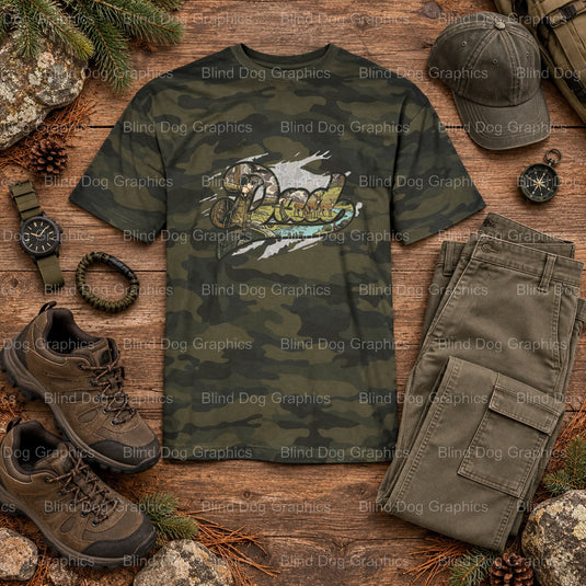 DEER HUNTING DAD - Hunting DTF Transfer (view 1 of 2) – by Blind Dog Graphics – Premade Transfers – Hunting, Outdoors