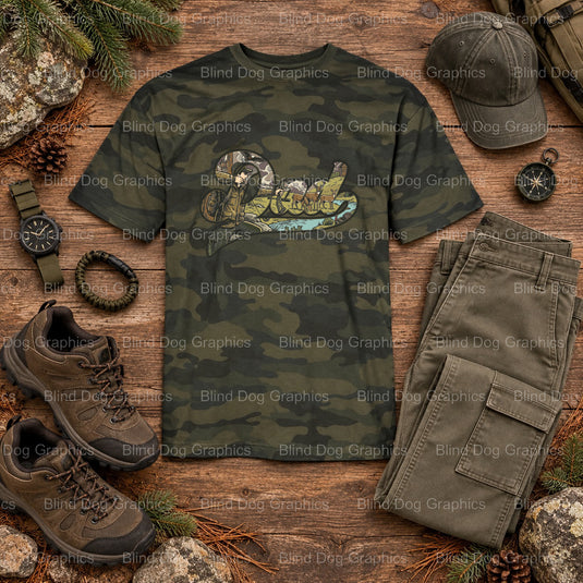 Deer Hunting Dad - Hunting DTF Transfer (view 1 of 2) – by Blind Dog Graphics – Premade Transfers – Hunting, Outdoors