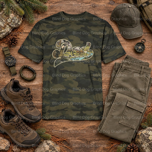 DEER HUNTING DAD - Hunting DTF Transfer (view 1 of 2) – by Blind Dog Graphics – Premade Transfers – Hunting, Outdoors
