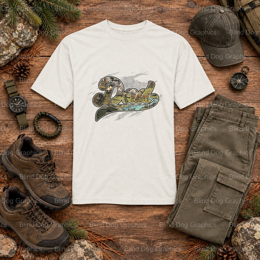 DEER HUNTING DAD - Hunting DTF Transfer (view 2 of 2) – by Blind Dog Graphics – Premade Transfers – Hunting, Outdoors