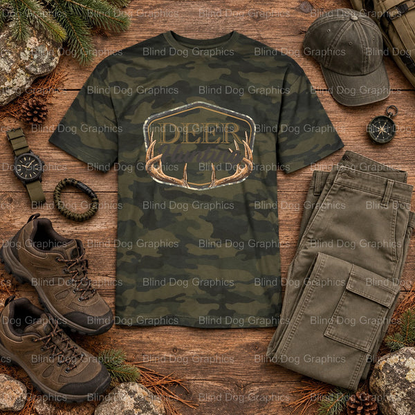 Deer Season - Hunting DTF Transfer (view 1 of 2) – by Blind Dog Graphics – Premade Transfers – Hunting, Outdoors