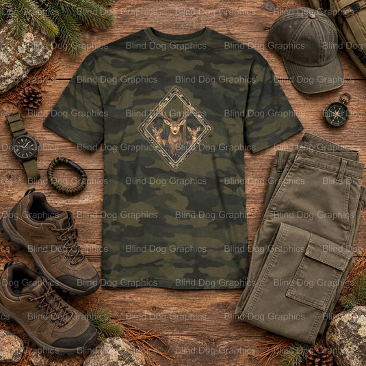 DEER SEASON HUNTING EST. 2023 - Hunting DTF Transfer (view 2 of 2) – by Blind Dog Graphics – Premade Transfers – Hunting,...