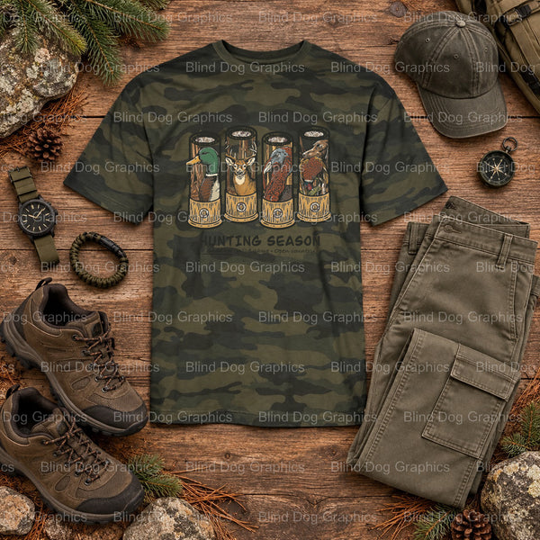 DEER SEASON OPENING DAY - Hunting DTF Transfer - Premade DTF Transfer (view 1 of 2) – by Blind Dog Graphics – Premade Tran...