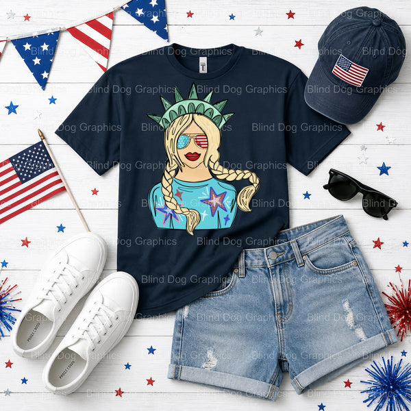 Distressed Eagle and American Flag – Fourth Of July DTF Transfer (view 2 of 2) – by Blind Dog Graphics – Premade Transfers...