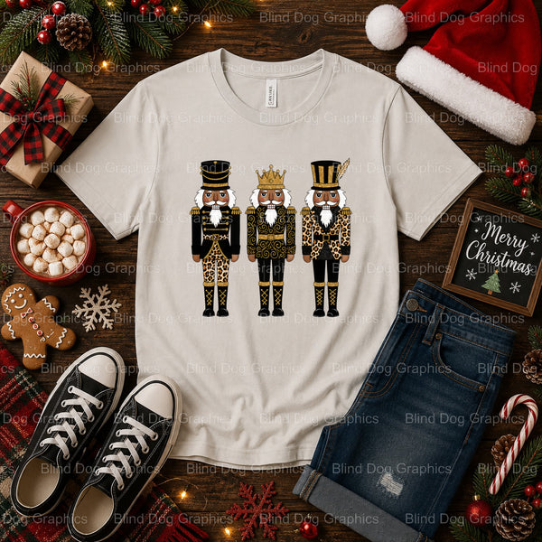 Diverse Leopard Nutcrackers – Christmas Premade DTF Transfer (view 1 of 2) – by Blind Dog Graphics – Premade Transfers – C...