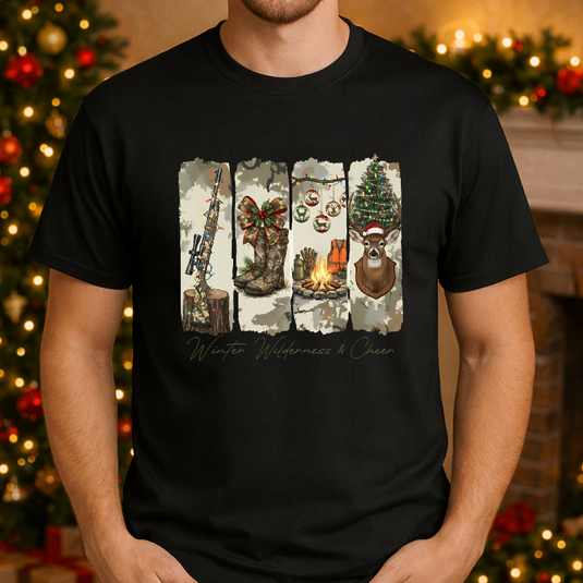 MERRY CHRISTMAS Deer Buffalo Plaid – Christmas Premade DTF Transfer