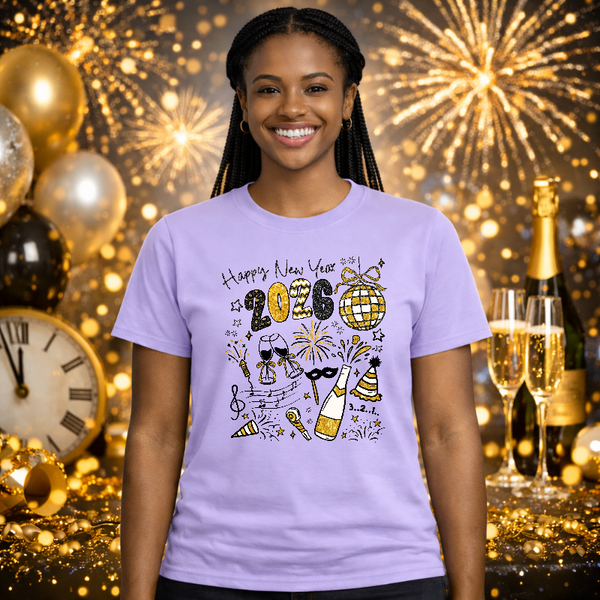 Happy New Year 2026 – New Years Premade DTF Transfer