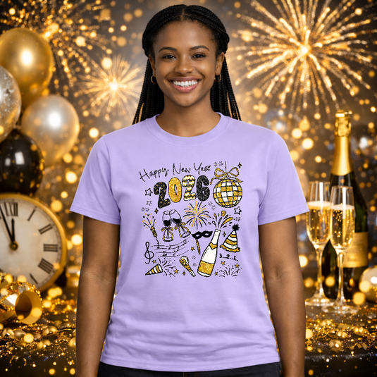 Happy New Year 2026 – New Years Premade DTF Transfer