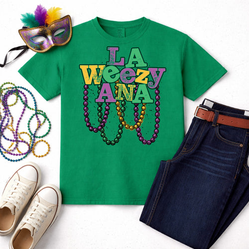 LA-WEEZY-ANA – Mardi Gras Premade DTF Transfer