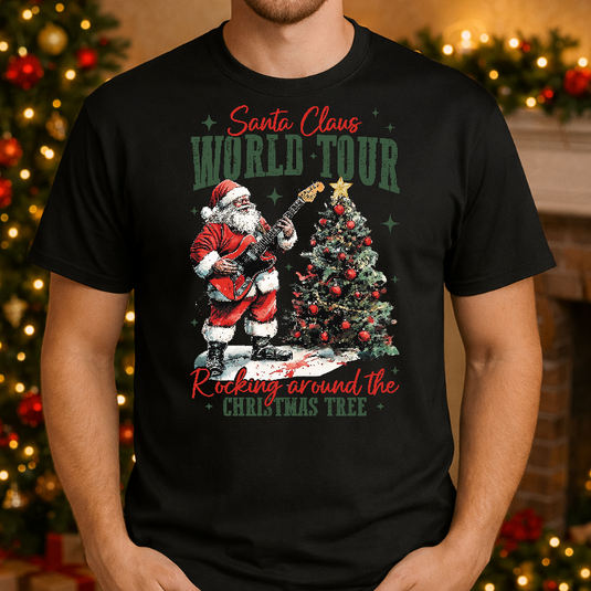 Santa Clause World Tour – Christmas Premade DTF Transfer