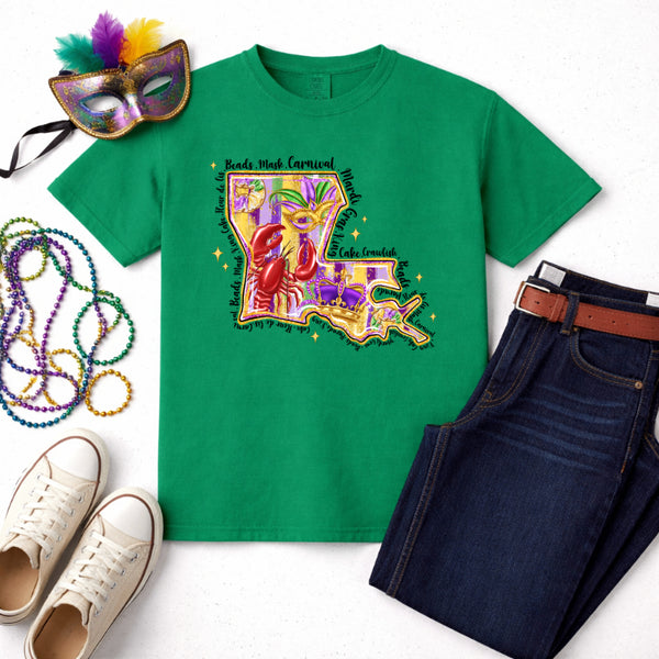 Laissez Les Bons Temps Rouler – Mardi Gras Premade DTF Transfer