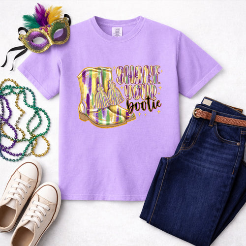 SHAKE YOUR BOOTIE – Mardi Gras Premade DTF Transfer