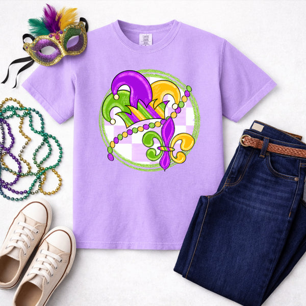 LET THE GOOD TIMES ROLL – Mardi Gras Premade DTF Transfer