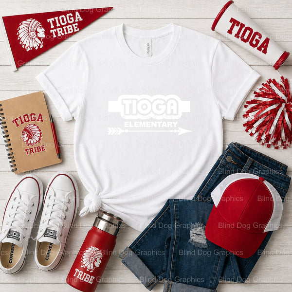 Elementary Tioga School Est. 1957 – Tioga Elementary School Premade DTF Transfer (view 1 of 2) – by Blind Dog Graphics – P...