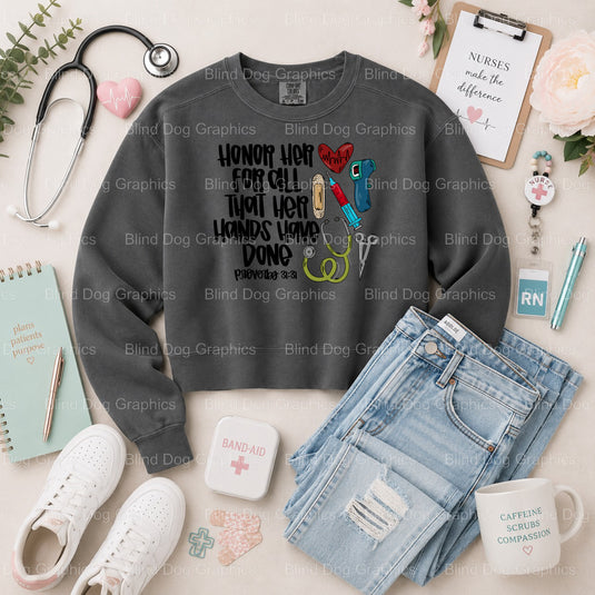 ER NURSE Life - Nurse DTF Transfer - Premade DTF Transfer (view 2 of 2) – by Blind Dog Graphics – Premade Transfers – Nurs...