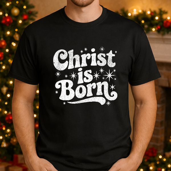 Christ is Born Nativity Scene – Christmas Premade DTF Transfer