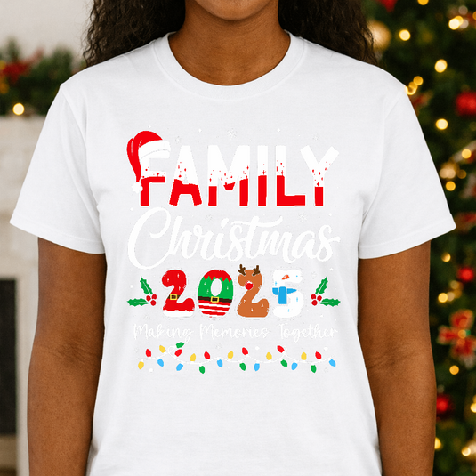 FAMILY CHRISTMAS 2025 MATCHING OUTFITS XMAS SQUAD SANTA T-SHIRT – Christmas Premade DTF Transfer