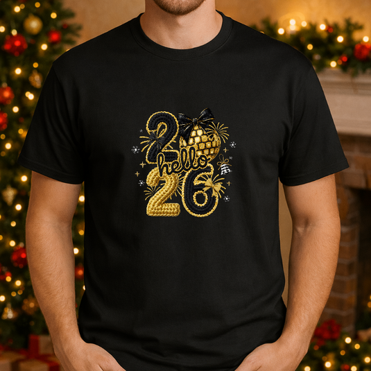 Hello 2026 – New Years Premade DTF Transfer