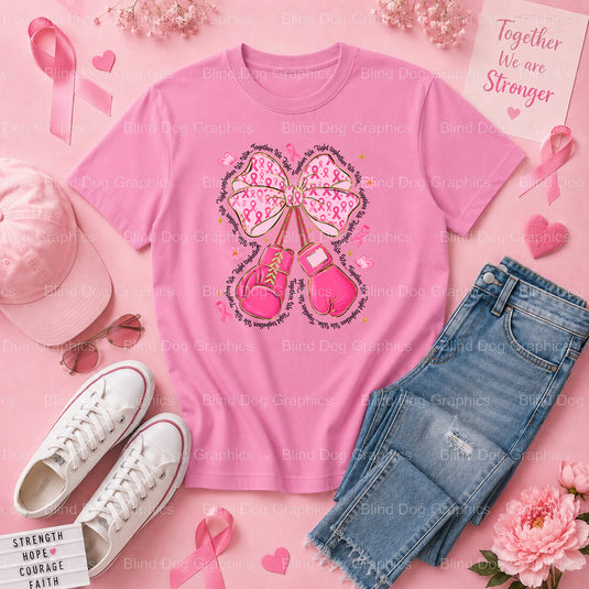 FAITH HOPE LOVE - Breast Cancer Awareness DTF Transfer Premade DTF Transfer (view 2 of 2) – by Blind Dog Graphics – Premad...