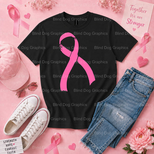 FAITH HOPE LOVE FIGHT FOR A CURE - Breast Cancer Awareness DTF Transfer Premade DTF Transfer (view 1 of 3) – by Blind Dog...